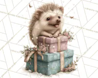Snowy Forest Animals Clipart PNG, Holiday Woodland Art Product Image 5