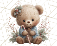 Snowy Forest Animals Clipart PNG, Holiday Woodland Art Product Image 4