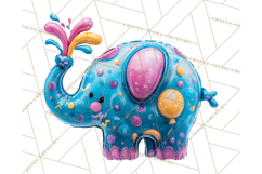 Bright Balloon Animals Clipart PNG Shiny Candy Colors Product Image 4
