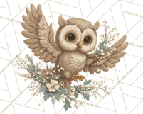 Snowy Forest Animals Clipart PNG, Holiday Woodland Art Product Image 2