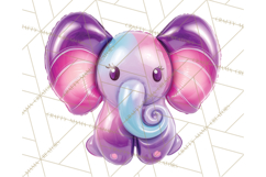 Bright Balloon Animals Clipart PNG Shiny Candy Colors Product Image 5