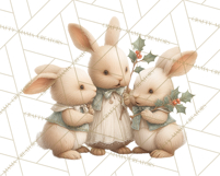 Snowy Forest Animals Clipart PNG, Holiday Woodland Art Product Image 5