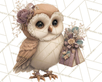 Snowy Forest Animals Clipart PNG, Holiday Woodland Art Product Image 3