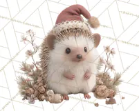 Snowy Forest Animals Clipart PNG, Holiday Woodland Art Product Image 4