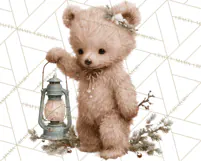 Snowy Forest Animals Clipart PNG, Holiday Woodland Art Product Image 5