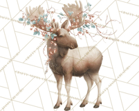 Snowy Forest Animals Clipart PNG, Holiday Woodland Art Product Image 5