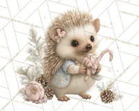 Snowy Forest Animals Clipart PNG, Holiday Woodland Art Product Image 2