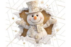 Festive Wall Burst Christmas Character PNG Clip Art Product Image 2