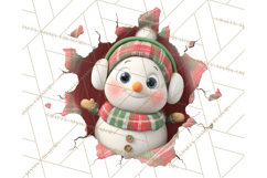 Festive Wall Burst Christmas Character PNG Clip Art Product Image 3