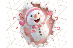 Festive Wall Burst Christmas Character PNG Clip Art Product Image 4