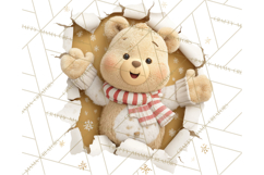Festive Wall Burst Christmas Character PNG Clip Art Product Image 5