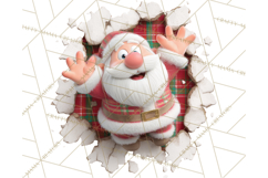 Festive Wall Burst Christmas Character PNG Clip Art Product Image 4