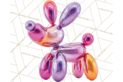 Bright Balloon Animals Clipart PNG Shiny Candy Colors Product Image 5