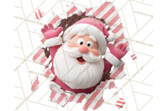 Festive Wall Burst Christmas Character PNG Clip Art Product Image 5