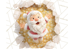 Festive Wall Burst Christmas Character PNG Clip Art Product Image 2