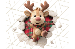 Festive Wall Burst Christmas Character PNG Clip Art Product Image 5
