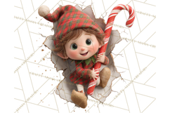 Festive Wall Burst Christmas Character PNG Clip Art Product Image 5