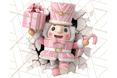 Festive Wall Burst Christmas Character PNG Clip Art Product Image 2