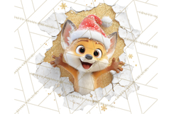 Festive Wall Burst Christmas Character PNG Clip Art Product Image 5