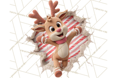 Festive Wall Burst Christmas Character PNG Clip Art Product Image 2