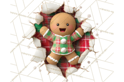 Festive Wall Burst Christmas Character PNG Clip Art Product Image 3
