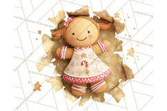 Festive Wall Burst Christmas Character PNG Clip Art Product Image 5