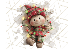 Festive Wall Burst Christmas Character PNG Clip Art Product Image 5