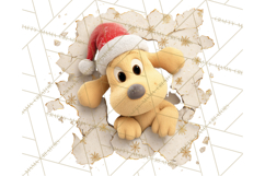 Festive Wall Burst Christmas Character PNG Clip Art Product Image 2