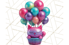 Bright Balloon Animals Clipart PNG Shiny Candy Colors Product Image 4