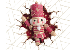 Festive Wall Burst Christmas Character PNG Clip Art Product Image 3
