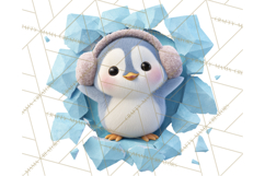 Festive Wall Burst Christmas Character PNG Clip Art Product Image 4