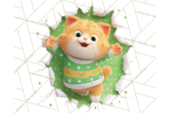 Festive Wall Burst Christmas Character PNG Clip Art Product Image 2