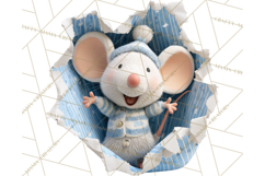 Festive Wall Burst Christmas Character PNG Clip Art Product Image 3