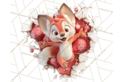 Festive Wall Burst Christmas Character PNG Clip Art Product Image 4