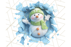 Festive Wall Burst Christmas Character PNG Clip Art Product Image 5