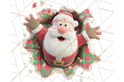 Festive Wall Burst Christmas Character PNG Clip Art Product Image 2