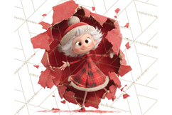 Festive Wall Burst Christmas Character PNG Clip Art Product Image 4