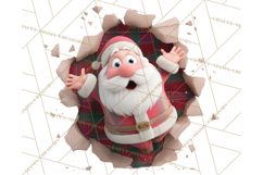 Festive Wall Burst Christmas Character PNG Clip Art Product Image 5