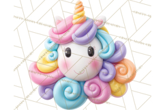 Bright Balloon Animals Clipart PNG Shiny Candy Colors Product Image 3