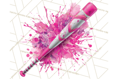 Baseball Clipart PNG with Team Color Paint Splash Background Product Image 4