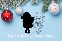 Christmas Card Cut File - Gnome With Present Product Image 1