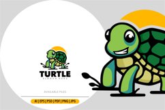 Cute turtle cartoon mascot design Product Image 1