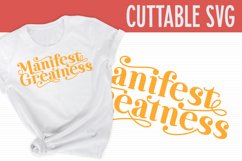 Manifest Greatness Retro Shirt Design Product Image 1