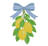 Lemon Bow Embroidery Design, Kitchen Decor Product Image 2