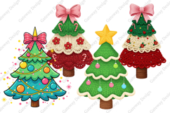 Crochet Yarn Christmas Tree PNG sublimation Bundle/31 design Product Image 4