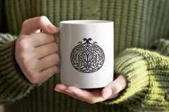 Pumpkins in Celtic Art- Style Autumn Detailed SVG Product Image 8