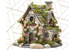 Cottagecore Birdhouse Clipart PNG, Whimsical Fairy Houses Product Image 2