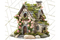Cottagecore Birdhouse Clipart PNG, Whimsical Fairy Houses Product Image 2