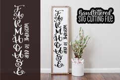 Farmhouse Porch Sign SVG Hand Lettered Cutting File Product Image 1