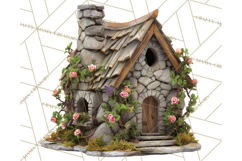 Cottagecore Birdhouse Clipart PNG, Whimsical Fairy Houses Product Image 3